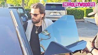 Scott Disick Shows Off His New Custom Tesla Cybertruck While Out Running Errands In Calabasas, CA