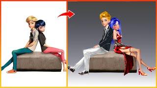 Miraculous Ladybug & Catnoir GLOW UP Bad Boy Bad Girl | Fashion Wow