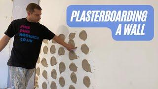 How to plasterboard a wall with adhesive