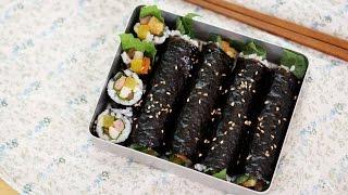 김밥만들기앙~ 한입 먹고픈 귀요미 꼬마김밥 소풍도시락만들기 [램블부부] kimbap recipe