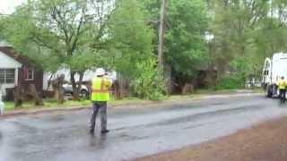 Dumpster Truck Knocks Out Power