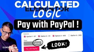 Calculated Logic with Elementor Checkbox Form Fields and PayPal