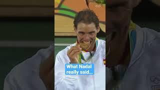 What Nadal really said to Lopez after they won gold...