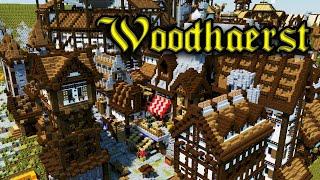 Minecraft Medieval City Timelapse: Woodhaerst