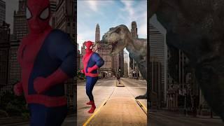 Spiderman vs Dinosaur T-Rex #shorts #spiderman #dinosaur #youtubeshorts #viral #viralvideo #monster