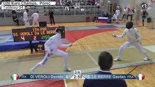 Europei Giovani Porec 2020 semifinale ITALIA vs FRANCIA spada maschile a squadre con Giulio Gaetani