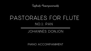 Pan - No. 1 from Pastorales for Flute and Piano by Johannès Donjon - Piano Accompaniment