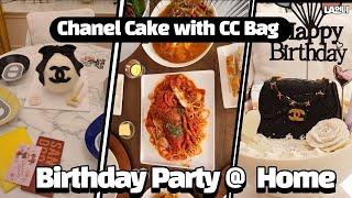 [VLog] Birthday Party at Home / Chanel Cake / Chanel Bag inside / Birthday Party Table