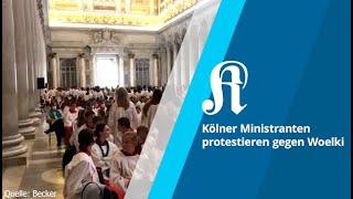 Kölner Ministranten protestieren gegen Woelki