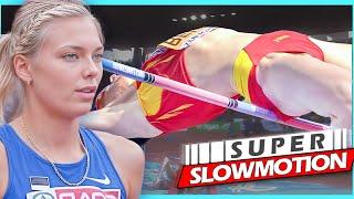 [SuperSlowMotion] Top 5 Women High Jump Slow Motions European Championship Zurich