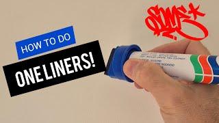 ONE LINERS - Graffiti Handstyle Tutorial #graffiti #graffitiart #tutorial