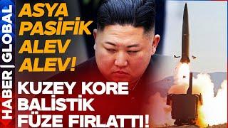 Kim Jong-Un Düğmeye Bastı! Kuzey Kore Uzun Menzilli Balistik Füze Fırlattı!