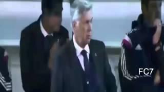 Carlo Ancelotti imitate celebration Cristiano Ronaldo Eibar vs Real Madrid 22/11/14 HD