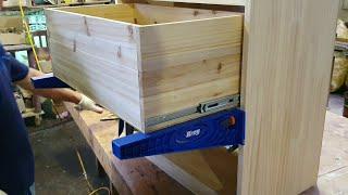 [목공 목재] 서랍장 만들기 방법  / woodworking / how to build drawers with KREG drawer slide jig / easy fast DIY