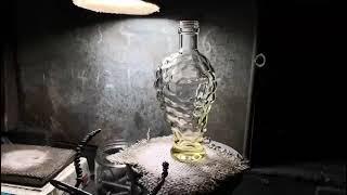 Production of wine glass bottle