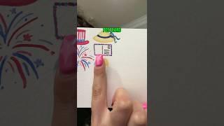 How to Paint a Postcard in 20 Sec Tutorial#shorts #art #shortsart #mail #watercolor #mini#tutorial