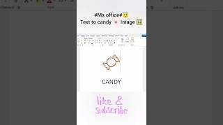 convert text into candy image in MS word | #msword #shorts #computertech001 #msword  #msoffice