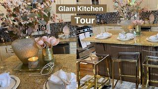 GLAM KITCHEN TOUR/  How to Decorate a Glam Kitchen