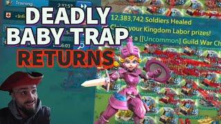 DEADLY BABY TRAP KVK MADNESS! CASTLE LVL 17 INFIRMARY TRAP - Lords Mobile