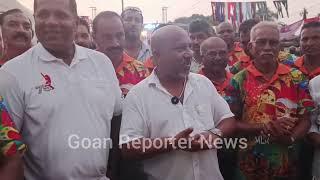 Goan Reporter:: Mla Altone Dcosta along with his supporter's  speaking at the QUEPEM CARNIVAL FIESTA