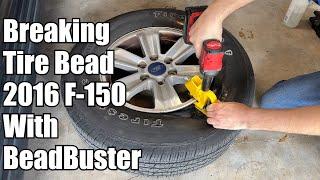 Breaking Tire Bead on 2016 Ford F-150 Using BeadBuster XB-455