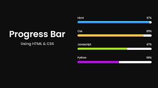 Responsive progress bar using HTML and CSS only