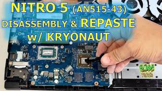 Nitro 5 Repaste, Cleaning & Disassembly (AN515-43 with Kryonaut)