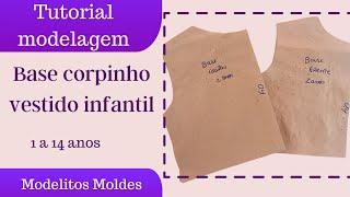 Como fazer Molde corpinho infantil todos os tamanhos