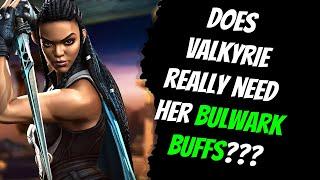 Does Valkyrie Need Her Bulwark Buffs, Damage Comparison Marvel Contest of Champions