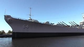 Visiting the USS Wisconsin on the Waterfront of Norfolk, Virginia  FTHVN 754