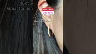 Stylish gold hoop earrings for sensitive ears #goldhoopearrings