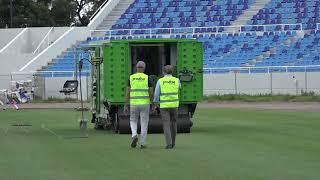 Avance de los trabajos en el Estadio Félix Sánchez