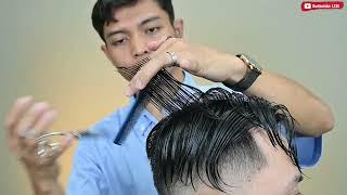 Skin Fade Scissor Over Comb  Mens Haircut Tutorial