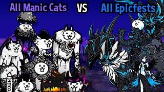 Can All Epicfests Beat All Manic Cats? (The Battle Cats)