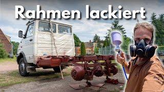 Iveco Daily 4x4 Leiterrahmen wird lackiert + erste Grundrisse mit Sketch up | #4