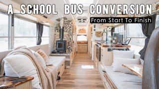 A School Bus Conversion (Time Lapse From Start To Finish)