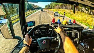 ASMR  POV Truck Driving Scania R500 | Worst Truckers Nightmare | 4k HD |