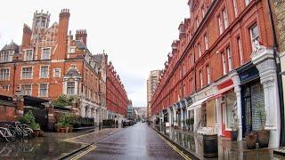 Rainy Afternoon Walk Marylebone London - Side Streets and Alleyways