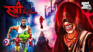 Franklin Saving Avengers From STREE 2 - The INDIAN HORROR Game !(GTAV Avengers) ! A.K GAME WORLD