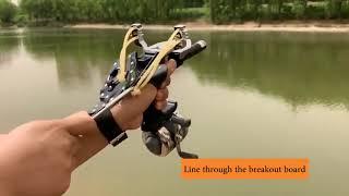 Pro Hunting Fishing Slingshot Heavy Duty High Velocity Catapult Laser Shoot Set