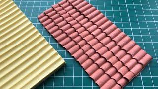 HOW TO MAKE MEDITERRANEAN BARREL TILES 1/35 SCALE #spanishtiles #1/35scale #miniature #tutorial