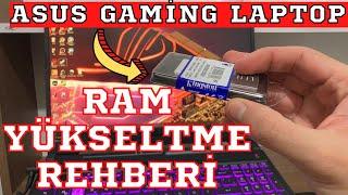 ASUS TUF F15 LAPTOP RAM YÜKSELTME REHBERİ PERFORMANSI UÇURMA YÖNTEMİ !!!