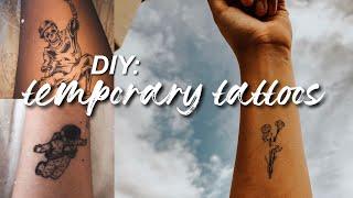 DIY: temporary tattoos using printer paper and ink!