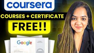 How To Get Paid Coursera Course Certificates For  FREE in 2024| Step by Step Explained