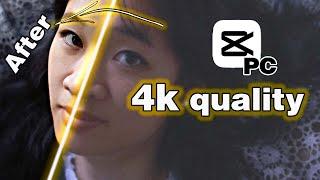 how to upscale 1080p to 4k in capcut pc | capcut pc tutorial