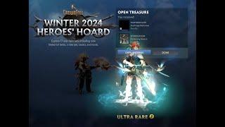 Dota 2 New Winter 2024 Heros' Horde 57 Treasures Opening  and unitil Wind Ranger Arcana Drops !!!