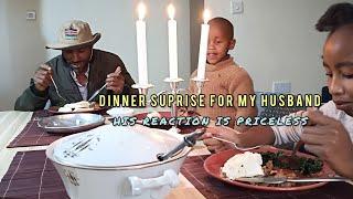 "UNBELIEVABLE!  SURPRISE DINNER FOR MY HUSBAND ️ HIS REACTION IS PRICELESS!"