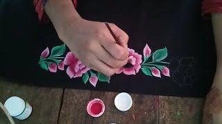 tutorial painting kurti design. beautiful pillow cover and dastarkhan desig.ll