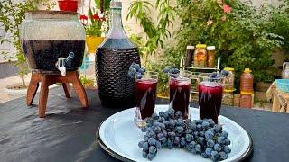 Delicious and colorful combination of grape syrup|Beautiful and delicious way to make grape syrup!