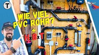 Pool Technikraum: wie viel PVC Rohr + HxBxT